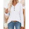 imageAUTOMET Womens Long Sleeve Tops Fall Fashion Dressy Casual Shirts V Neck TShirts Tunic Lightweight Outfits Clothes 2025White