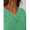 imageAUTOMET Womens Long Sleeve Tunic Top V Neck Button Shirts 2025 Dressy Casual Business BlousesLightgreen