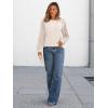 imageAUTOMET Womens Long Sleeve Work Shirts Lace Trendy Dressy Tops Fall Fashion Lightweight Sweaters Business Casual BlousesApricot
