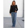 imageAUTOMET Womens Long Sleeve Work Shirts Lace Trendy Dressy Tops Fall Fashion Lightweight Sweaters Business Casual BlousesBlack