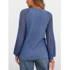 imageAUTOMET Womens Long Sleeve Work Shirts Lace Trendy Dressy Tops Fall Fashion Lightweight Sweaters Business Casual BlousesNavy