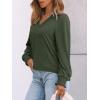 imageAUTOMET Womens TShirts Long Sleeve Tops V Neck Blouses Dressy Business Casual Fall Fashion 2025 Trendy Outfit Winter ClothesArmygreen