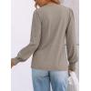 imageAUTOMET Womens TShirts Long Sleeve Tops V Neck Blouses Dressy Business Casual Fall Fashion 2025 Trendy Outfit Winter ClothesTan