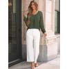 imageAUTOMET Womens Tops Long Sleeve TShirts Lace Business Dressy Casual Blouses Fall Fashion 2025 Trendy Outfits Winter ClothesArmygreen