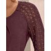imageAUTOMET Womens Tops Long Sleeve TShirts Lace Business Dressy Casual Blouses Fall Fashion 2025 Trendy Outfits Winter ClothesWinered
