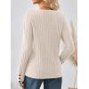 imageAUTOMET Womens V Neck Decorative Buttons Long Sleeve Shirt Fall Sweater Fashion Tops Dressy Casual Tunic Clothes Cute TrendyApricot