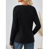 imageAUTOMET Womens V Neck Decorative Buttons Long Sleeve Shirt Fall Sweater Fashion Tops Dressy Casual Tunic Clothes Cute TrendyBlack