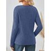imageAUTOMET Womens V Neck Decorative Buttons Long Sleeve Shirt Fall Sweater Fashion Tops Dressy Casual Tunic Clothes Cute TrendyBlue