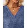 imageAUTOMET Womens V Neck Decorative Buttons Long Sleeve Shirt Fall Sweater Fashion Tops Dressy Casual Tunic Clothes Cute TrendyBlue