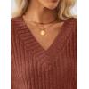 imageAUTOMET Womens V Neck Decorative Buttons Long Sleeve Shirt Fall Sweater Fashion Tops Dressy Casual Tunic Clothes Cute TrendyCaramel