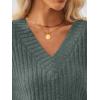 imageAUTOMET Womens V Neck Decorative Buttons Long Sleeve Shirt Fall Sweater Fashion Tops Dressy Casual Tunic Clothes Cute TrendyGreen