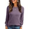 imageAUTOMET Long Sleeve Shirts for Women Fall Lightweight Sweaters Business Dressy Casual Tops Winter TrendyPurple