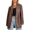 imageAUTOMET Womens Leather Jackets Faux Motorcycle Coats Bomber Outfits Fall Fashion Tops 2025 Winter Trendy ClothesBrown