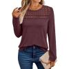 imageAUTOMET Womens Long Sleeve Tops Dressy Casual Blouses Business Lace TShirts Fall Fashion 2025 Outfits Winter Trendy ClothesWinered