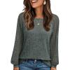 imageAUTOMET Womens Long Sleeve Work Shirts Lace Trendy Dressy Tops Fall Fashion Lightweight Sweaters Business Casual BlousesArmygreen