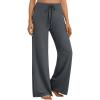 imageAUTOMET Womes Wide Leg Sweatpants Pajama Pants Baggy Casual Lounge Yoga Pants High Waisted Bottoms Fall Clothes Trendy 2025Darkgrey