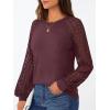 imageAUTOMET Womens Business Casual Dressy Tops Long Sleeve Lace Blouses Fall Fashion Outfits Shirts 2025 Crewneck Loose ClothesWinered