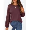 imageAUTOMET Womens Business Casual Dressy Tops Long Sleeve Lace Blouses Fall Fashion Outfits Shirts 2025 Crewneck Loose ClothesWinered