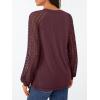 imageAUTOMET Womens Business Casual Dressy Tops Long Sleeve Lace Blouses Fall Fashion Outfits Shirts 2025 Crewneck Loose ClothesWinered
