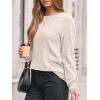imageAUTOMET Womens Dropped Shoulder Long Sleeve Shirt Fall Fashion Tops Tunic Dressy Casual Sweater Clothes Trendy Outfits 2025Apricot
