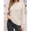 imageAUTOMET Womens Dropped Shoulder Long Sleeve Shirt Fall Fashion Tops Tunic Dressy Casual Sweater Clothes Trendy Outfits 2025Apricot