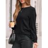imageAUTOMET Womens Dropped Shoulder Long Sleeve Shirt Fall Fashion Tops Tunic Dressy Casual Sweater Clothes Trendy Outfits 2025Black