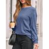 imageAUTOMET Womens Dropped Shoulder Long Sleeve Shirt Fall Fashion Tops Tunic Dressy Casual Sweater Clothes Trendy Outfits 2025Blue