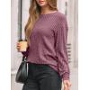 imageAUTOMET Womens Dropped Shoulder Long Sleeve Shirt Fall Fashion Tops Tunic Dressy Casual Sweater Clothes Trendy Outfits 2025Burgundy