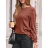 imageAUTOMET Womens Dropped Shoulder Long Sleeve Shirt Fall Fashion Tops Tunic Dressy Casual Sweater Clothes Trendy Outfits 2025Caramel