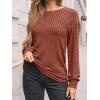 imageAUTOMET Womens Dropped Shoulder Long Sleeve Shirt Fall Fashion Tops Tunic Dressy Casual Sweater Clothes Trendy Outfits 2025Caramel