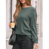 imageAUTOMET Womens Dropped Shoulder Long Sleeve Shirt Fall Fashion Tops Tunic Dressy Casual Sweater Clothes Trendy Outfits 2025Green