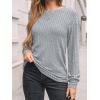 imageAUTOMET Womens Dropped Shoulder Long Sleeve Shirt Fall Fashion Tops Tunic Dressy Casual Sweater Clothes Trendy Outfits 2025Grey