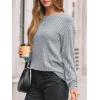 imageAUTOMET Womens Dropped Shoulder Long Sleeve Shirt Fall Fashion Tops Tunic Dressy Casual Sweater Clothes Trendy Outfits 2025Grey