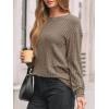 imageAUTOMET Womens Dropped Shoulder Long Sleeve Shirt Fall Fashion Tops Tunic Dressy Casual Sweater Clothes Trendy Outfits 2025Khaki