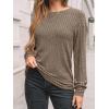 imageAUTOMET Womens Dropped Shoulder Long Sleeve Shirt Fall Fashion Tops Tunic Dressy Casual Sweater Clothes Trendy Outfits 2025Khaki