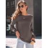 imageAUTOMET Womens Long Sleeve Shirts Fall Solid Color Loose Fit Tunics Tops Oversized Basic Tees Business Casual OutfitsCoffee Gray