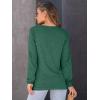 imageAUTOMET Womens Long Sleeve Shirts Fall Solid Color Loose Fit Tunics Tops Oversized Basic Tees Business Casual OutfitsDark Green