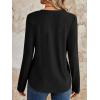imageAUTOMET Womens Long Sleeve Tops Lace V Neck Shirts Casual Boho Top Fall Fashion Blouses 2025 Trendy Soft Basic ClothesBlack