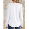 imageAUTOMET Womens Long Sleeve Tops Lace V Neck Shirts Casual Boho Top Fall Fashion Blouses 2025 Trendy Soft Basic ClothesWhite