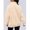 imageAUTOMET Womens Quarter Zip Oversized Sweatshirts Teen Fleece Pullover Hoodies 2025 Mock Neck Sweater Fall Workout JacketApricot