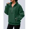 imageAUTOMET Womens Quarter Zip Oversized Sweatshirts Teen Fleece Pullover Hoodies 2025 Mock Neck Sweater Fall Workout JacketGreen