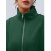 imageAUTOMET Womens Quarter Zip Oversized Sweatshirts Teen Fleece Pullover Hoodies 2025 Mock Neck Sweater Fall Workout JacketGreen