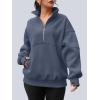 imageAUTOMET Womens Quarter Zip Oversized Sweatshirts Teen Fleece Pullover Hoodies 2025 Mock Neck Sweater Fall Workout JacketGreyblue