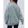 imageAUTOMET Womens Quarter Zip Oversized Sweatshirts Teen Fleece Pullover Hoodies 2025 Mock Neck Sweater Fall Workout JacketGreygreen