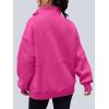 imageAUTOMET Womens Quarter Zip Oversized Sweatshirts Teen Fleece Pullover Hoodies 2025 Mock Neck Sweater Fall Workout JacketHotpink