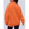 imageAUTOMET Womens Quarter Zip Oversized Sweatshirts Teen Fleece Pullover Hoodies 2025 Mock Neck Sweater Fall Workout JacketOrange