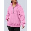 imageAUTOMET Womens Quarter Zip Oversized Sweatshirts Teen Fleece Pullover Hoodies 2025 Mock Neck Sweater Fall Workout JacketPink