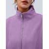 imageAUTOMET Womens Quarter Zip Oversized Sweatshirts Teen Fleece Pullover Hoodies 2025 Mock Neck Sweater Fall Workout JacketPurple