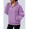 imageAUTOMET Womens Quarter Zip Oversized Sweatshirts Teen Fleece Pullover Hoodies 2025 Mock Neck Sweater Fall Workout JacketPurple