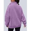 imageAUTOMET Womens Quarter Zip Oversized Sweatshirts Teen Fleece Pullover Hoodies 2025 Mock Neck Sweater Fall Workout JacketPurple